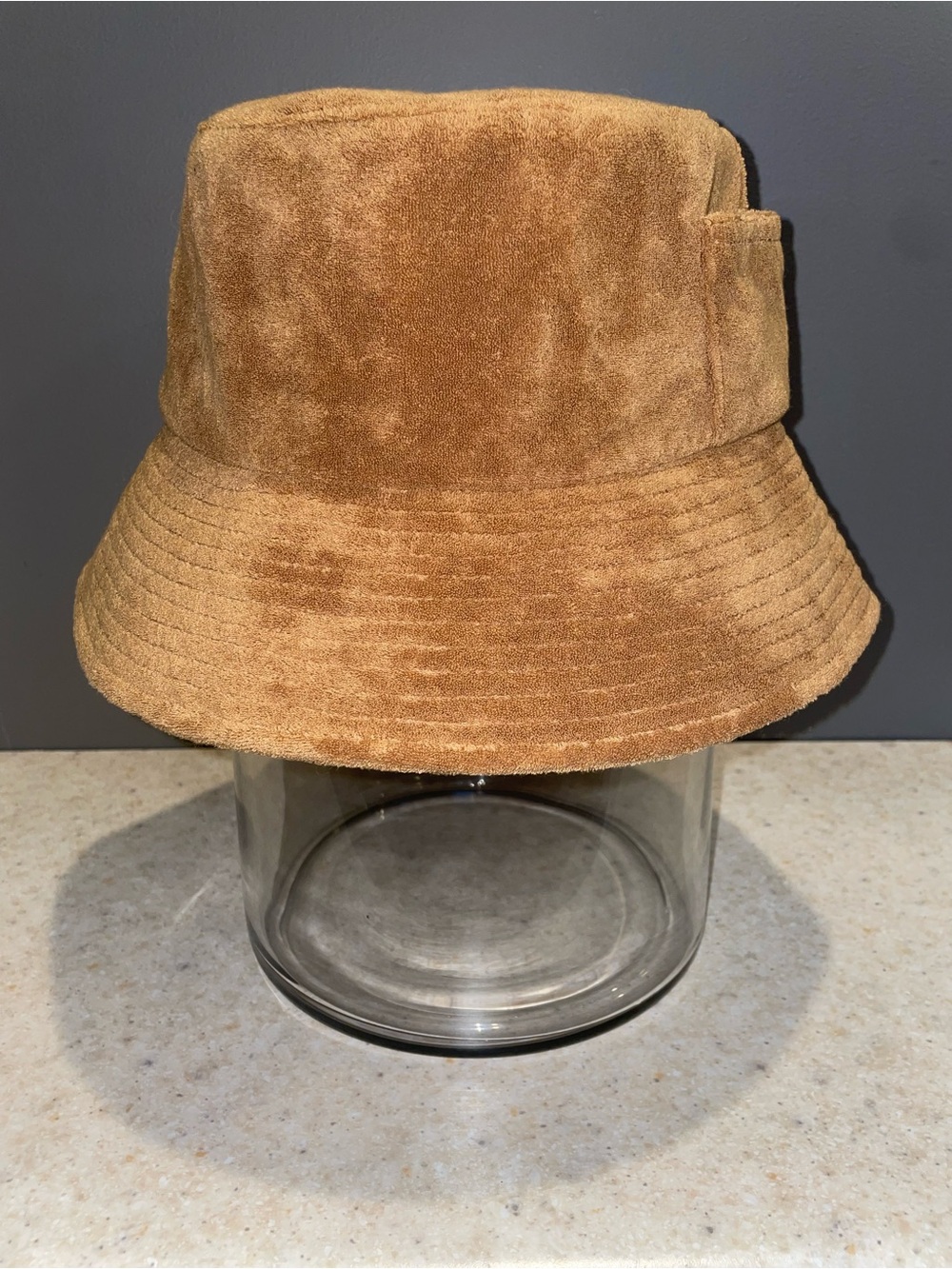 LACK OF COLOR Wave Bucket Hat Terrycloth Packable Vacation Unisex Coffee M/L